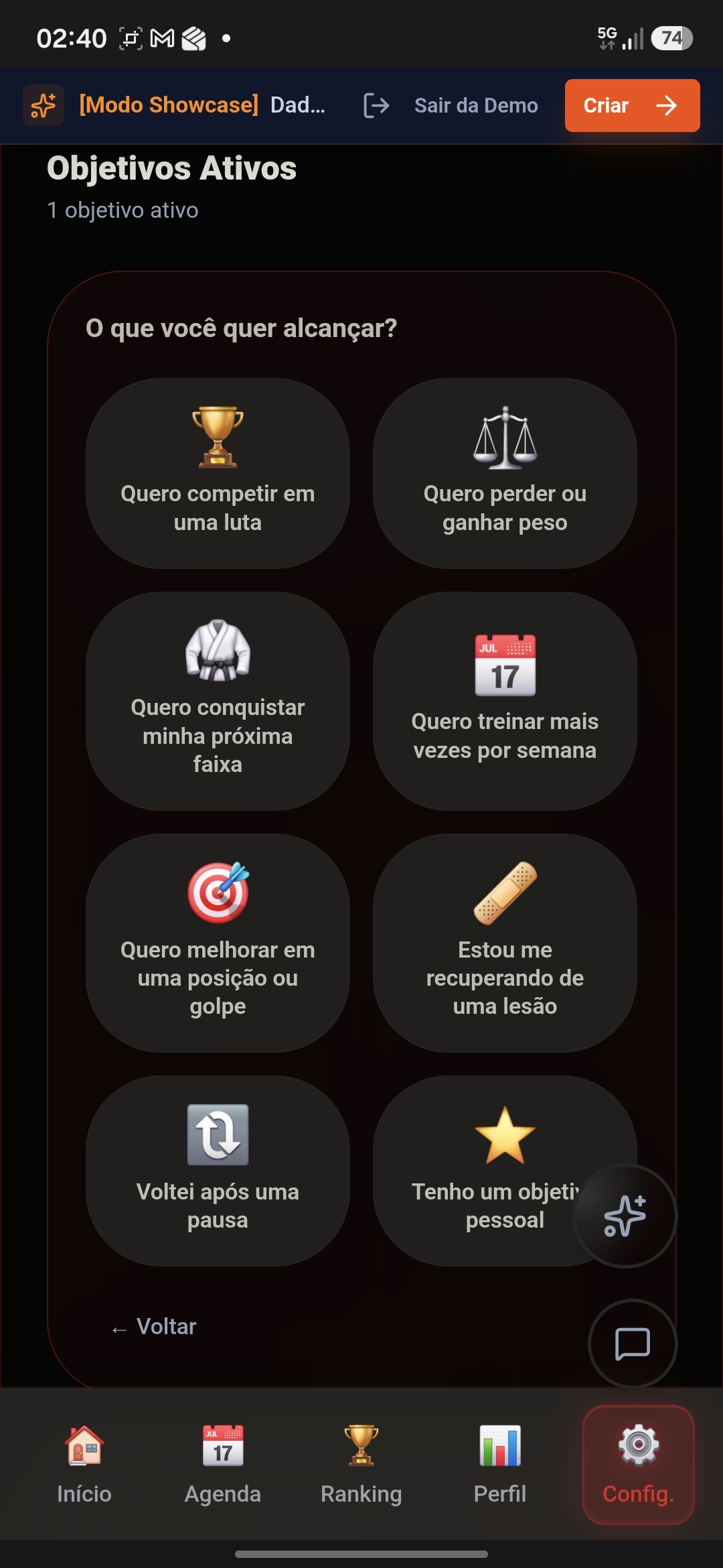 Metas e Objetivos do Aluno